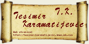 Tešimir Karamatijević vizit kartica